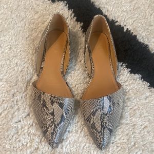 J crew d’orsay flats snake print size 7.5